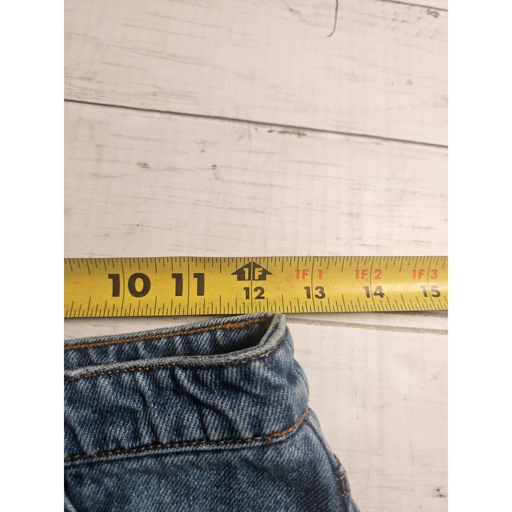 H&M Womens Denim Mini Skirt Blue Button Front High Waist A-Line Size 6 - Picture 6 of 7